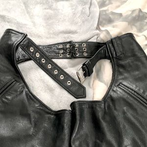 A size medium leather unisex chaps